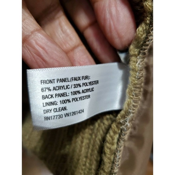 Xhilaration Womens Brown Acrylic Long Sleeve Open Front Fur Jacket Size XL - Picture 8 of 9